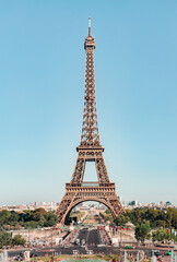 Fototapeta premium Photographic picture of the Eiffel Tower in Paris, France