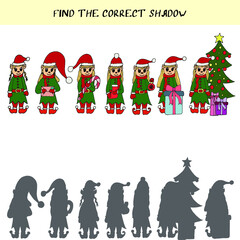 children's puzzle preschool education Christmas educational games