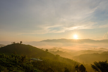 Obraz premium morning over the mountains
