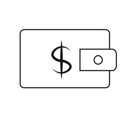 cartera ,dinero vector 