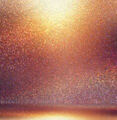 Golden room glittering textured background 3d. Holidays decorative illustration. Shimmer surface.