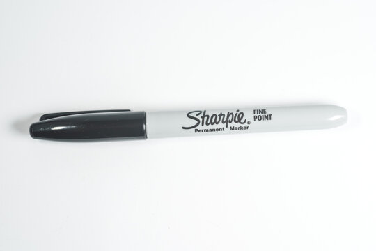 "Sharpie" permanent marker pen isolated against white