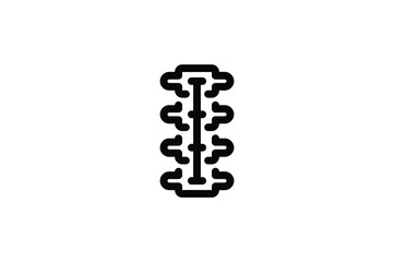 Physiotherapy Outline Icon - Spine