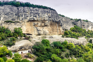 Fototapeta na wymiar At the Holy Dormition monastery. Crimea, Bakhchisaray.