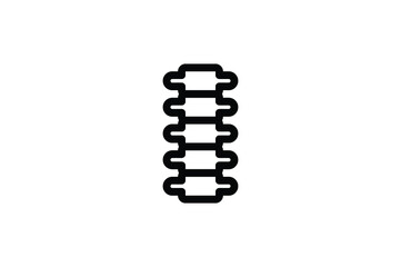 Physiotherapy Outline Icon - Spine