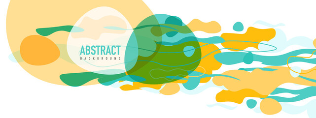 Trendy liquid style shapes abstract design, dynamic vector background for placards, brochures, posters, web landing pages, covers or banners