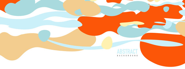 Trendy liquid style shapes abstract design, dynamic vector background for placards, brochures, posters, web landing pages, covers or banners
