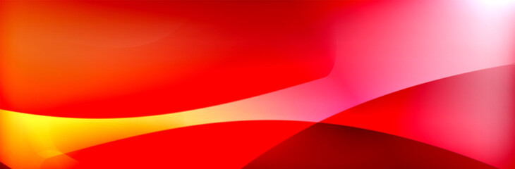 Fluid gradient neon color waves, vector abstract background