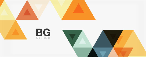 Mosaic triangle pattern abstract background for cover, banner, flyer and poster and other template