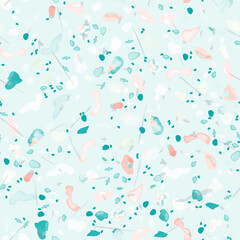 Terrazzo Texture Vector. Flooring Seamless Pattern