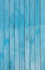 Wood background. Old blue vertical boards