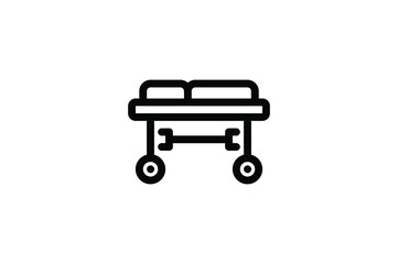 Physiotherapy Outline Icon - Bed