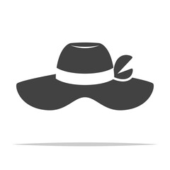 Sun hat icon vector isolated