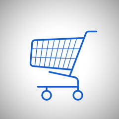 Shopping cart vector icon