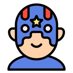 Superhero avatar, Halloween costume vector illustration