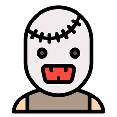 Undead avatar, Halloween costume vector illustration