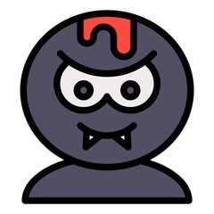 Monster avatar, Halloween costume vector icon
