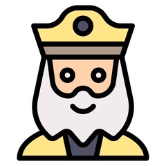 Emperor avatar, Halloween costume vector illustration