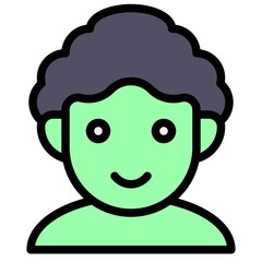 Orc avatar, Halloween costume vector illustration