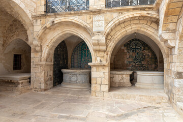 The House  Kiva - Armenian cemetery in the Armenian quarter of the old city in Jerusalem, Israel