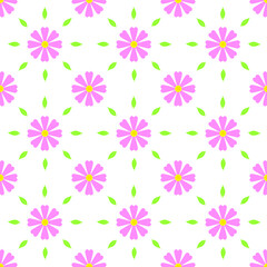 Seamless pattern with flower, Vector texture illustration.