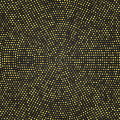Radial golden halftone patter, Gold luxury background