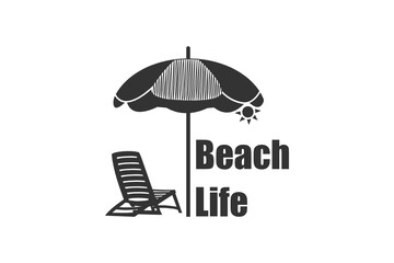 Beach Life with Chair svg, Beach Life svg, Beach SVG, Beach Chair svg, Cut file, for silhouette, svg, clipart, cricut design space