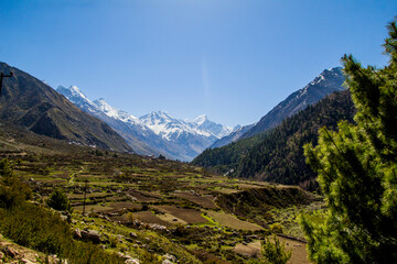 Beautiful River flowing though Chitkul 