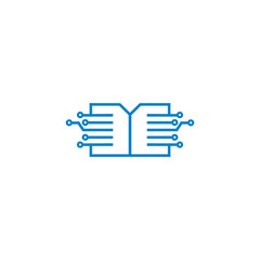 Book Tech Vector , Technology Logo