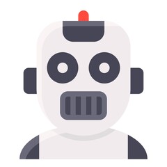 Robot avatar, Halloween costume vector icon