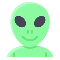 Alien avatar, Halloween costume vector icon