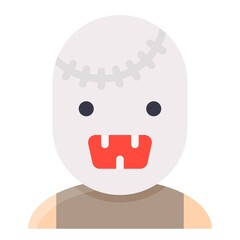Undead avatar, Halloween costume vector illustration