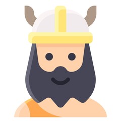 Viking avatar, Halloween costume vector icon