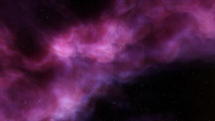 Space background with realistic nebula and shining stars, colorful cosmos with stardust and milky way, magic color galaxy, infinite universe and starry night 3d render