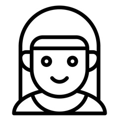 Nun avatar, Halloween costume vector icon