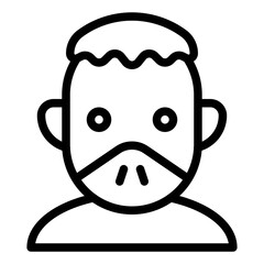 Kappa avatar, Halloween costume vector icon