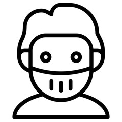 Murderer avatar, Halloween costume vector illustration