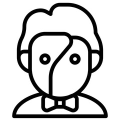 Masked man avatar, Halloween costume vector illustration