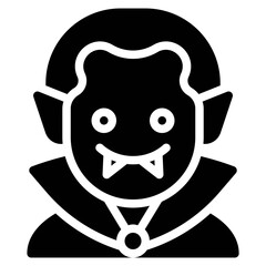 Dracular avatar, Halloween costume vector icon