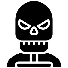 Skeleton avatar, Halloween costume vector icon