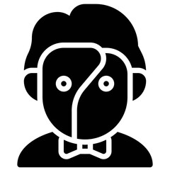 Masked man avatar, Halloween costume vector illustration