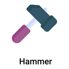 hammer flat vector icon