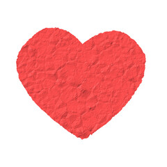 Crumpled heart shaped paper ilustration