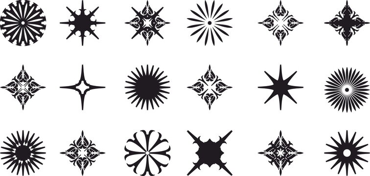 decorative element pattern mandala set
