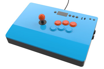 Vintage arcade stick with joystick and tournament-grade buttons © Vasyl Onyskiv