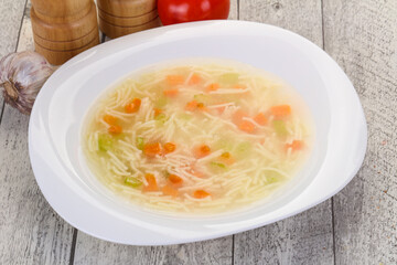 Chicken soup with noodles