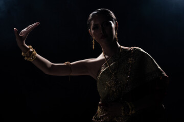 Royal Thai Traditional Costume as crying bad in prison