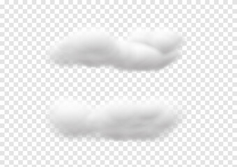 realistic cloud vectors isolated on  transparency background ep74