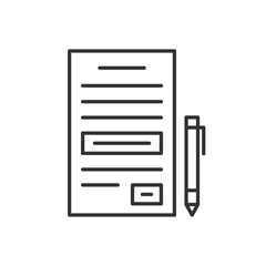 Agreement Icon Symbol. Premium Quality Isolated Contract Element In Trendy Style. Vector black icon.