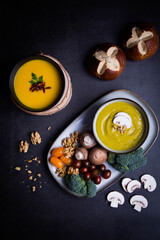 Vegetables and pumpkin soup